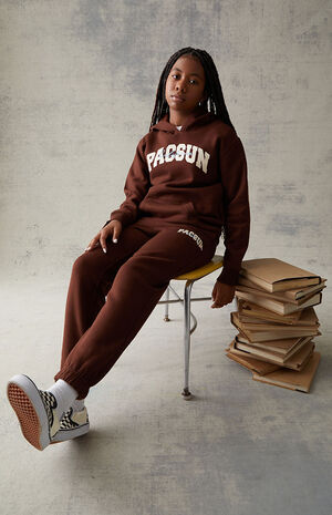Brown Basic Hoodie image number 2