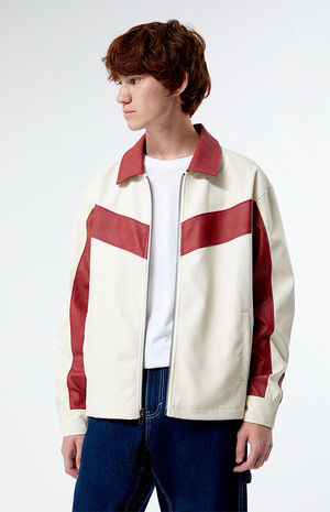 Colorblocked Faux Leather Jacket image number 1