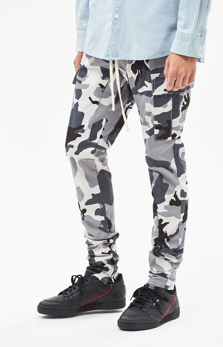 pacsun drop skinny camo cargo jogger pants
