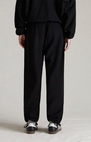 Women's Jet Black Reverse Fleece Sweatpants image number 6
