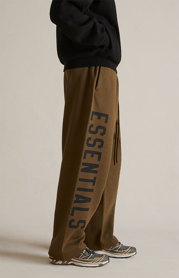Fear of God ESSENTIALS Olive Fleece Relaxed Sweatpants