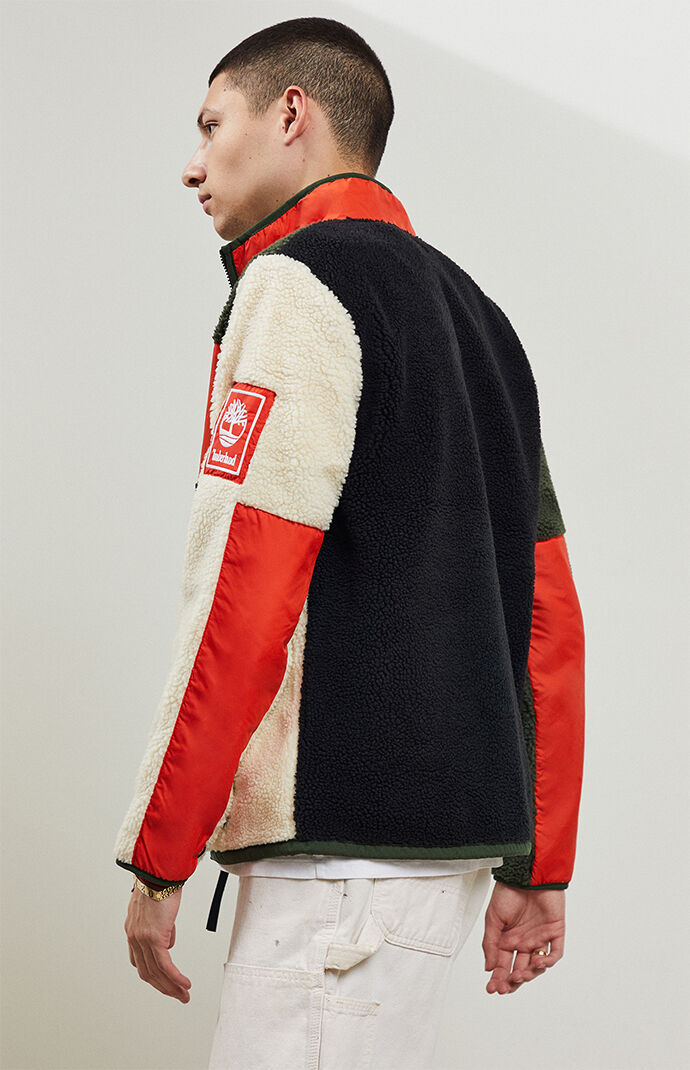 Multi Outdoor Sherpa Fleece Zip Up Jacket