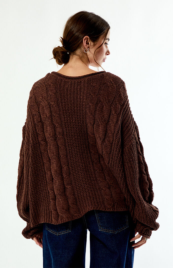 Your Favorite Laney V-Neck Cable Knit Sweater