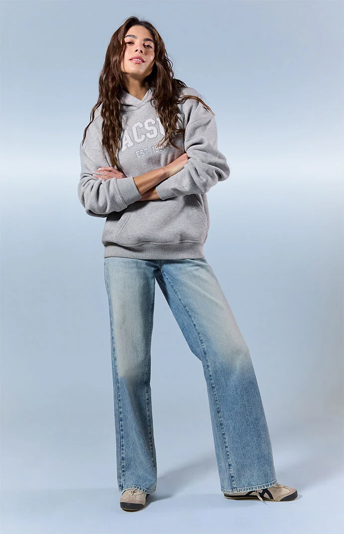 Pacsun Zoe Low Rise Girlfriend Jeans Light Blue