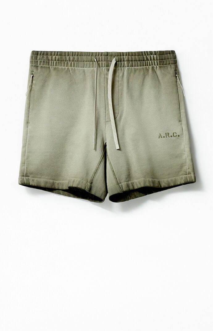 A.R.C. OliveÂ Vintage Wash Heavyweight Fleece Sweat Shorts