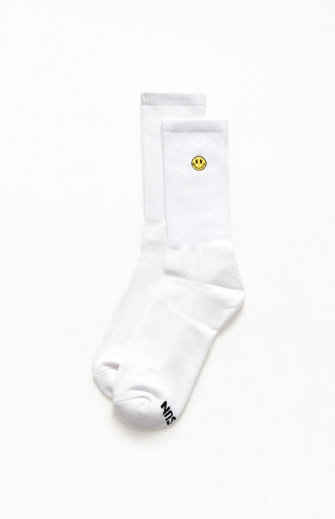Recycled Smiley Face Crew Socks