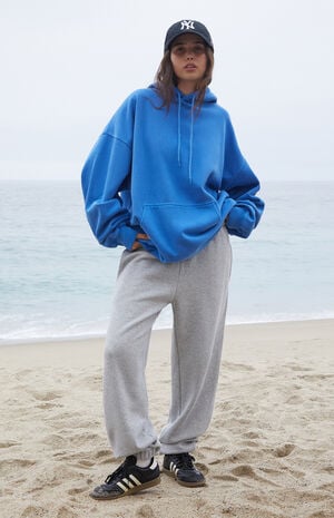 Blue Christy Oversized Hoodie image number 4