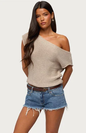 Naamo Off-The-Shoulder Knit Top image number 1