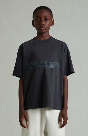Kids Vintage Black Short Sleeve T-Shirt image number 2