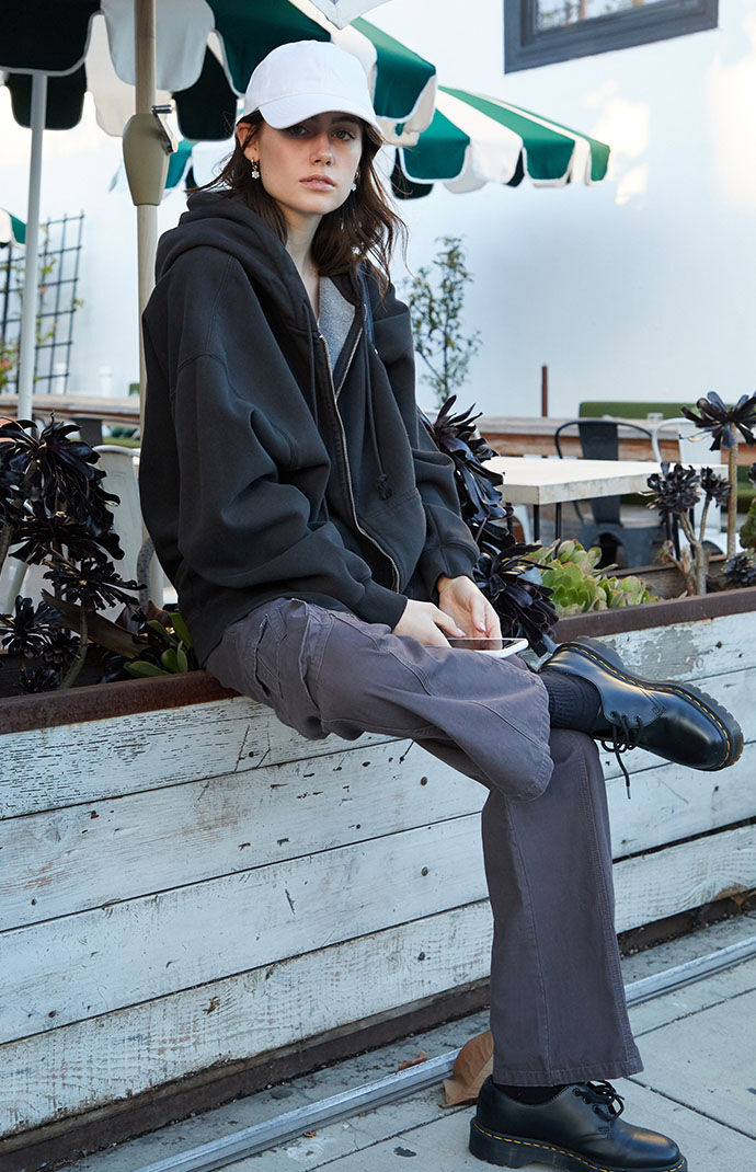 John Galt Black Full Zip Hoodie | PacSun