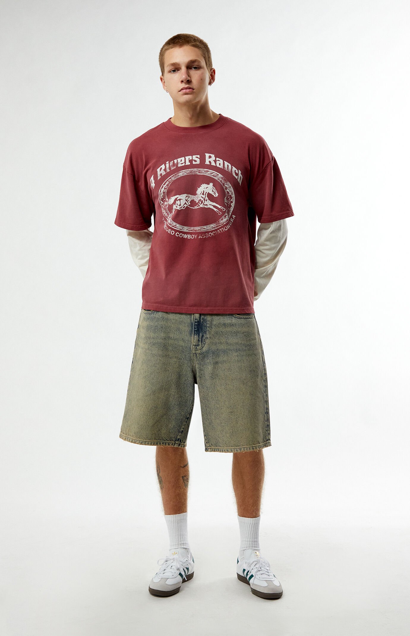 Pacsun Ranch 2fer Long Sleeve T-Shirt