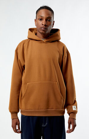Brown Solid Hoodie image number 1