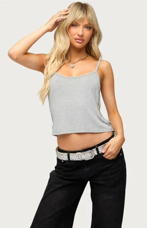 Donia Cutout Beaded String Tank Top image number 1
