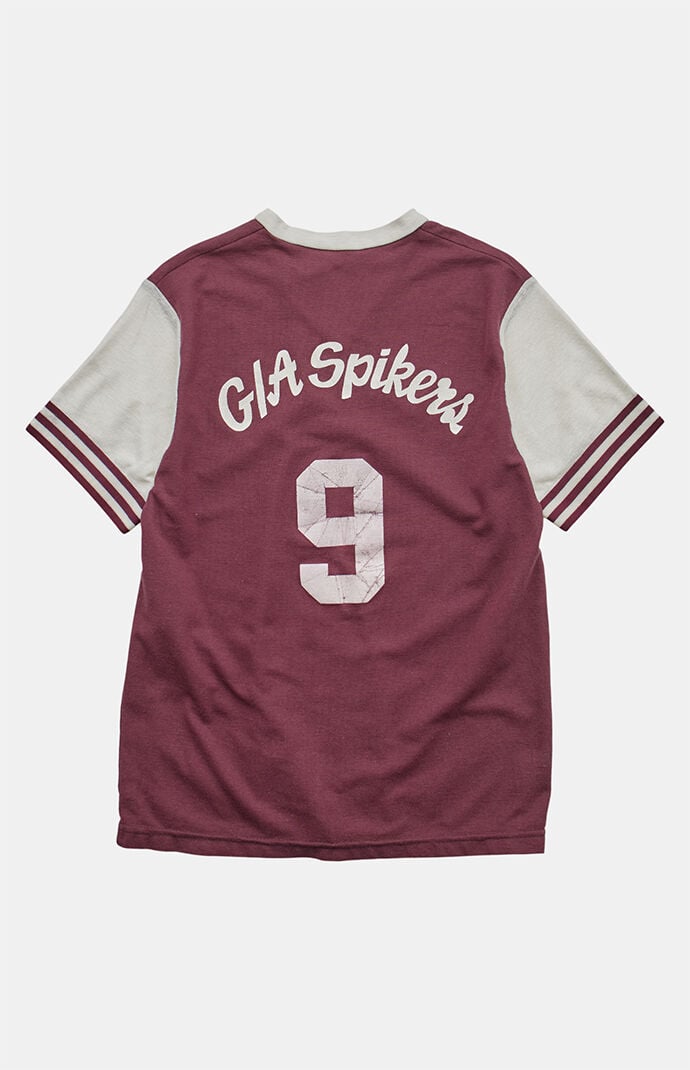 PS VINTAGE '90s Spikes Jersey V-neck Graphic T-Shirt