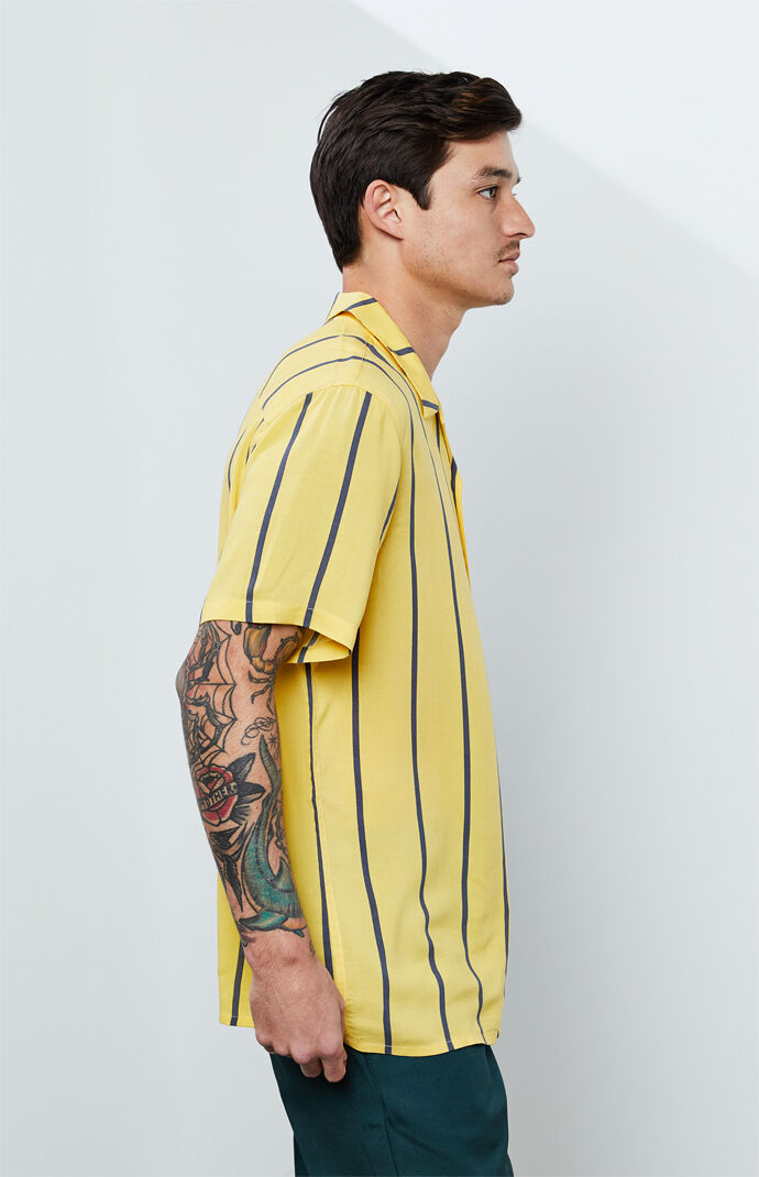 Yellow Striped Camp Shirt
