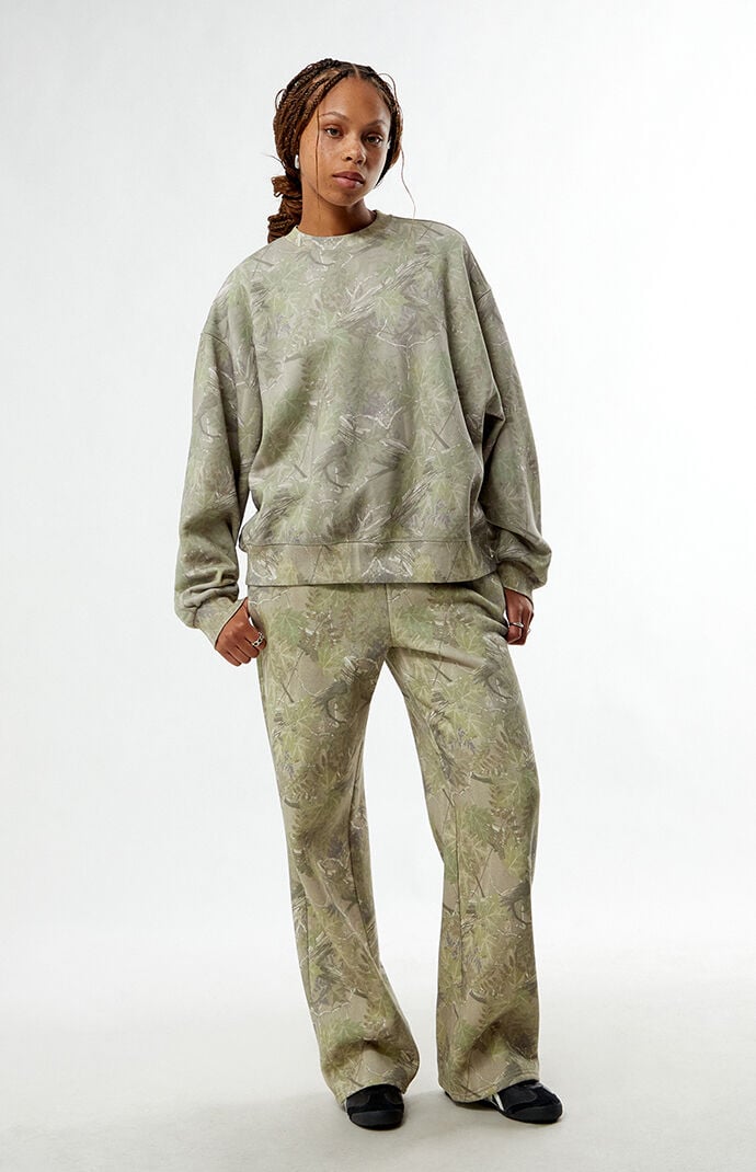 トップス WDS PALM TREE (PATTERN) FLEECE CREW NECK WDS PALM TREE (PATTERN) FLEECE CREW NECK