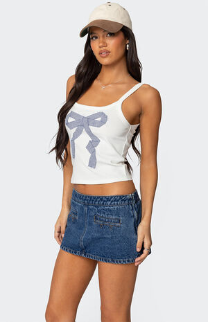 Harpa Gingham Bow Tank Top image number 3