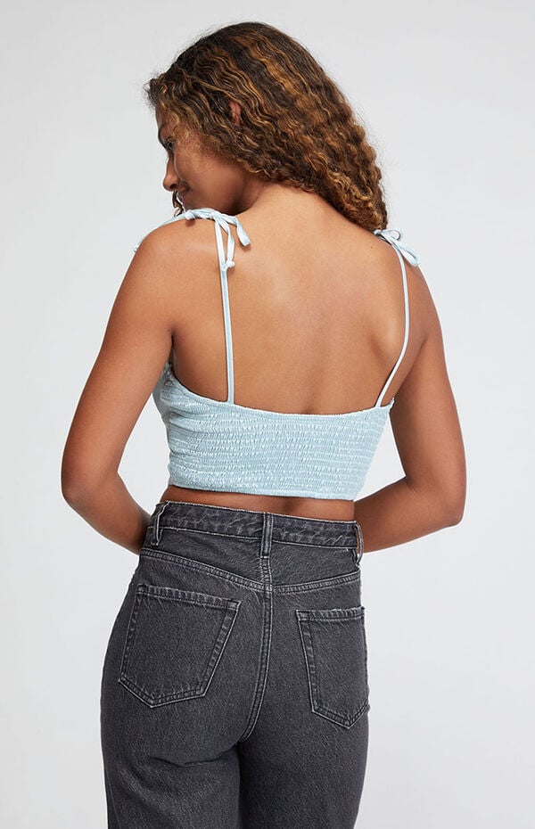 LA Hearts Tie Strap Corset Top PacSun