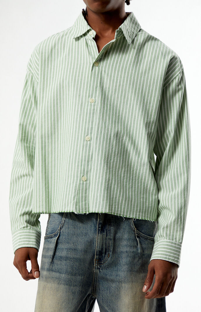 Pacsun Notice Striped Woven Long Sleeve Shirt
