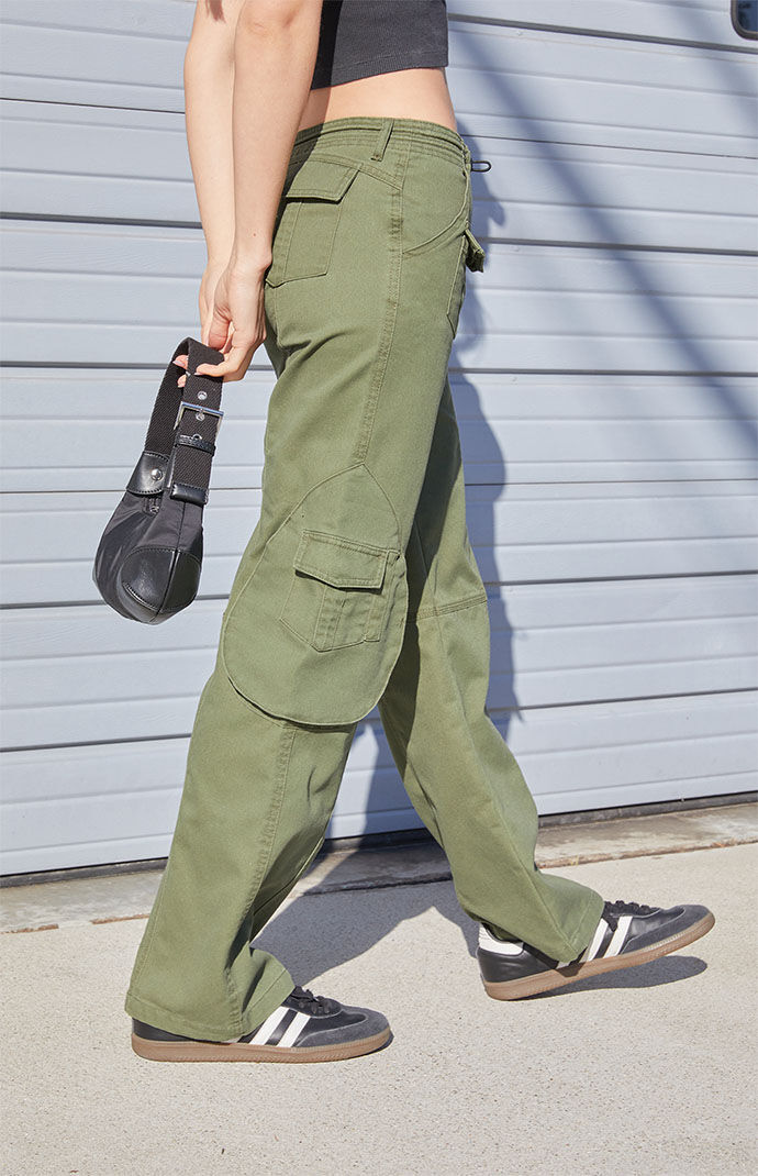 Green cargo pants sales pacsun