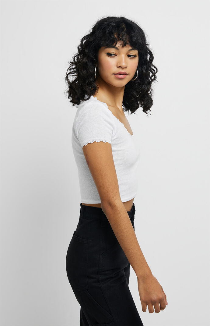 Rachel Lace Trim T-Shirt
