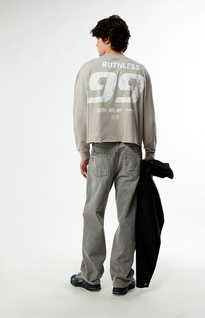 Pacsun Ruthless Cropped Long Sleeve T-Shirt