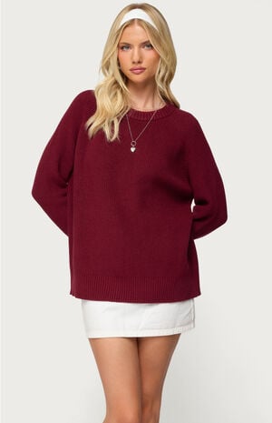 Lavonne Oversized Knit Raglan Sweater image number 1