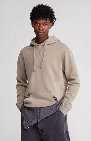 Tan Destroyed Hoodie image number 2