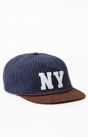 NY Pinstripe Golfer Dad Hat image number 1