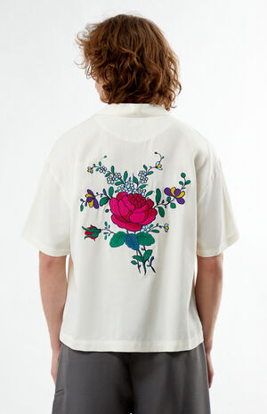 x PacSun Bouquet Cropped Camp Shirt image number 2
