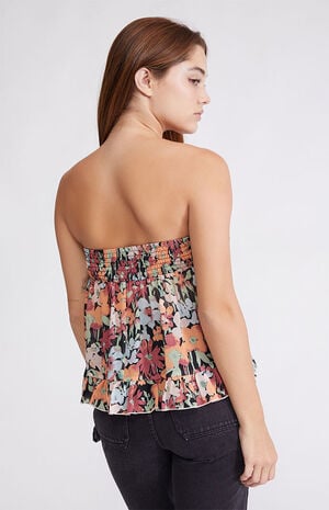 Strapless Chiffon Babydoll Top image number 4