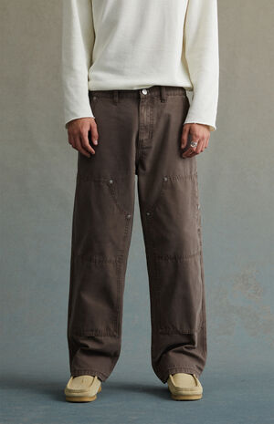 Brown Carpenter Baggy Jeans image number 2