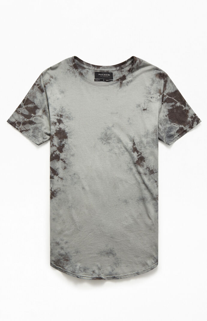 Pacsun Crystal Wash Tie Dyed Scallop T Shirt Pacsun