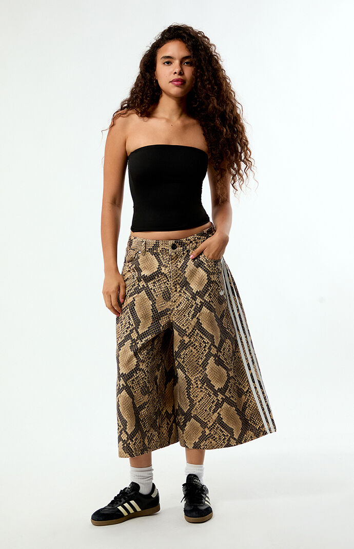 adidas Snakeskin Print Jean Bermuda Shorts | Pacsun