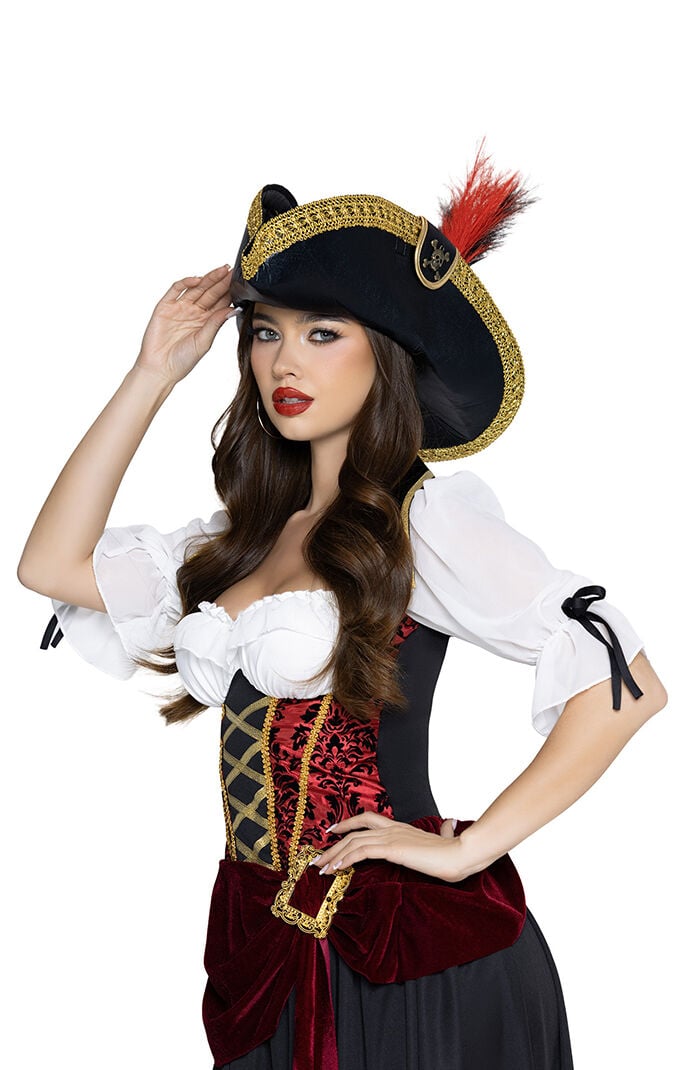 Leg Avenue Faux Feather Pirate Hat