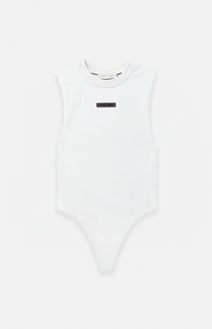 Women's Cloud White Tri-Blend Bodysuit image number 1