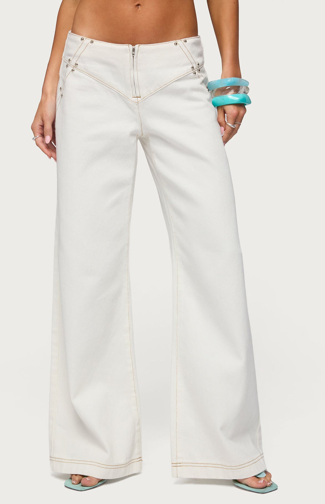 Edikted Kianni Low Rise Wide Leg Jeans