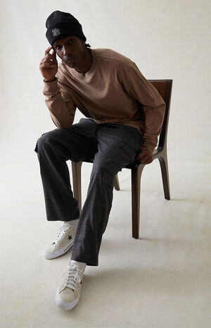 Stretch Plaid Cargo Trousers image number 2