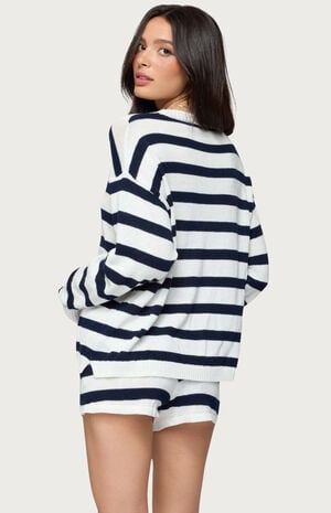 Amaris Oversized Striped Knit Sweater image number 3