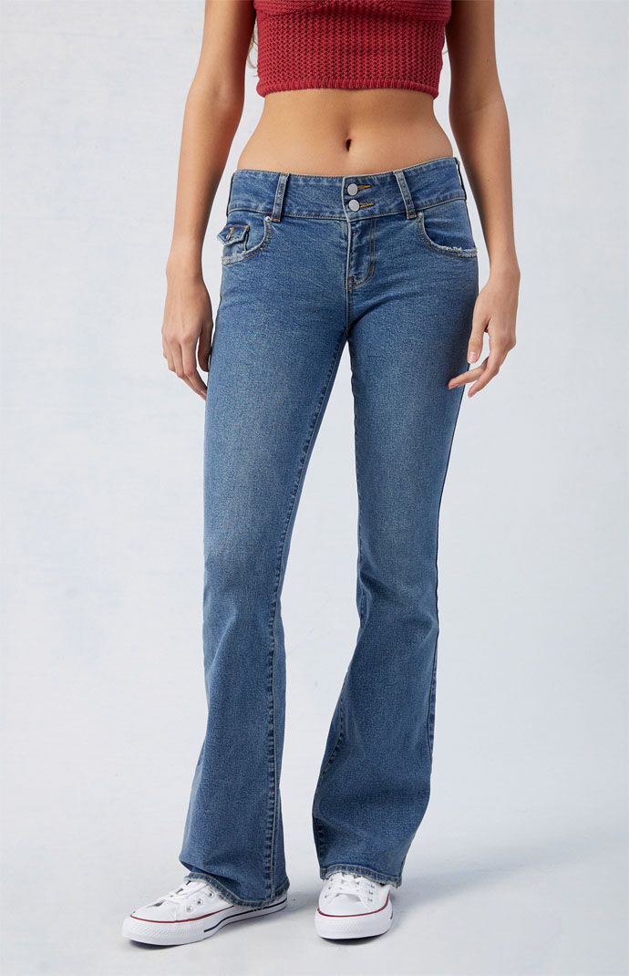 Low rise best sale stretch bootcut jeans