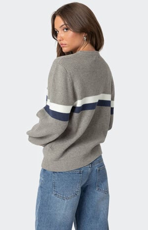 Nautical Striped Oversized Sweater Nautical Striped Oversized Sweater image number 5