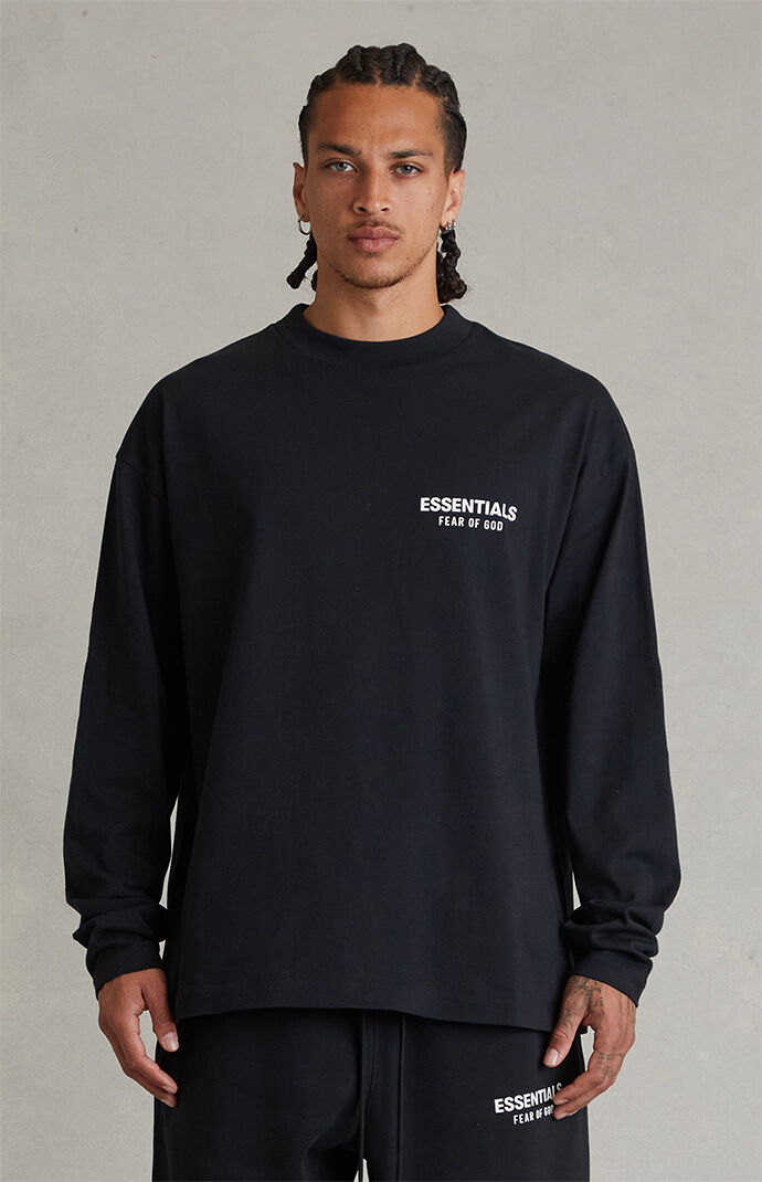 Fear of God ESSENTIALS Vintage Black Classic Long Sleeve T-Shirt