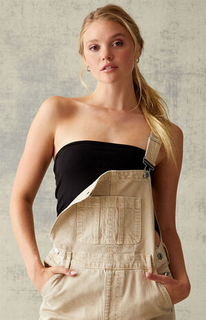 Sand Denim Overalls image number 5