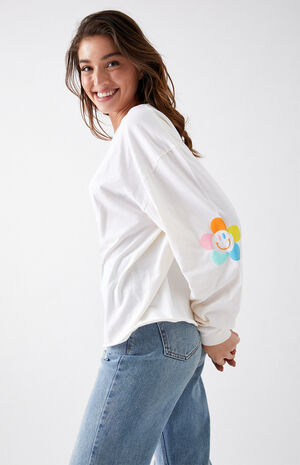 Flower Power Long Sleeve Boyfriend T-Shirt Flower Power Long Sleeve Boyfriend T-Shirt image number null