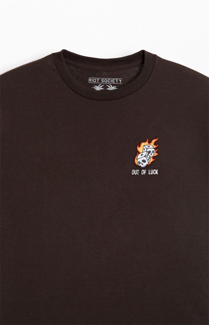 Riot Society No Luck Dice Embroidered T-Shirt