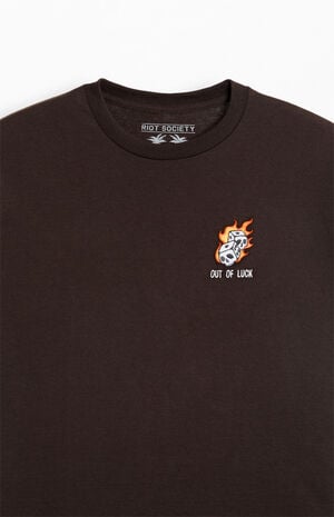 No Luck Dice Embroidered T-Shirt image number 2