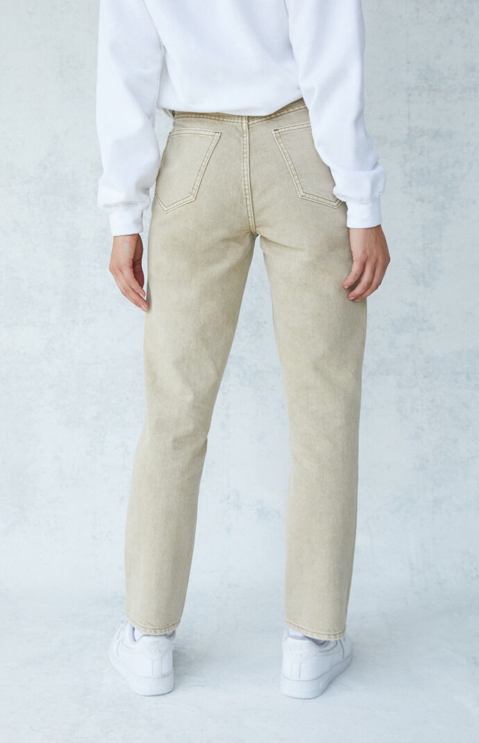 Tan hot sale mom jeans