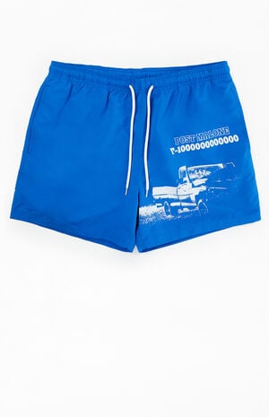 Post Malone Blue 4.5" Swim Trunks