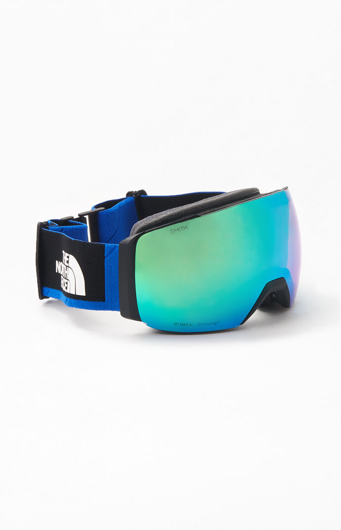 x The North Face Blue I/O Mag XL Snow Goggles