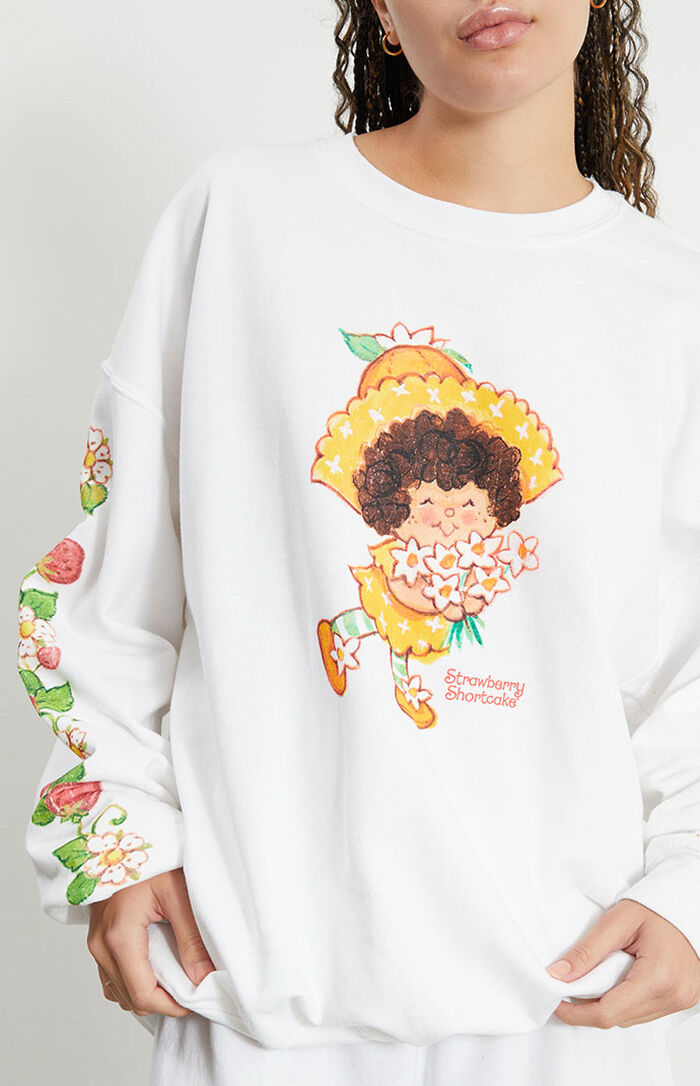 Strawberry Shortcake Orange Blossom Oversized Crew Neck Sweatshirt PacSun